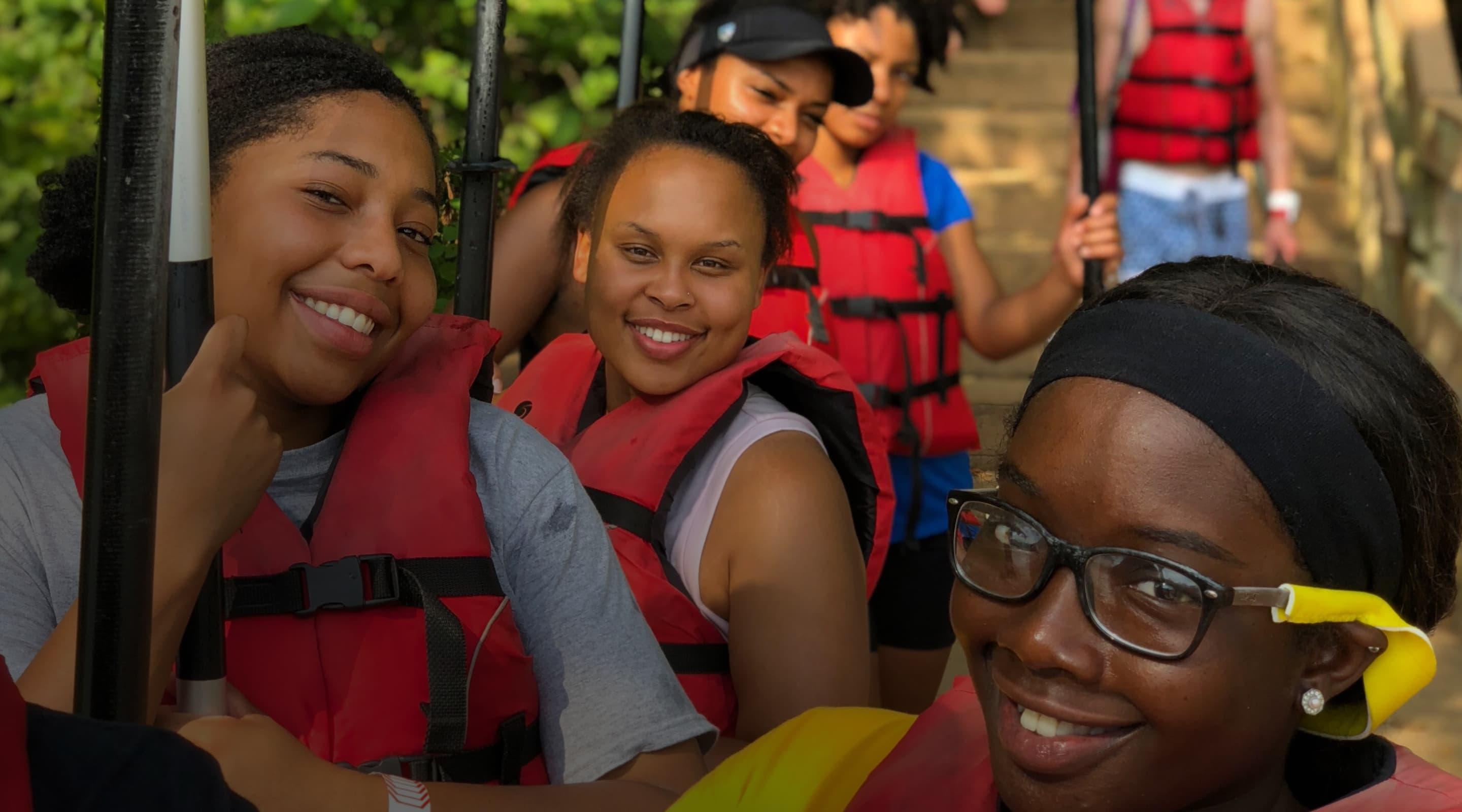 3 smiling hbcu students